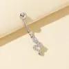 Transfronterizo 2025 Nuevo Serpiente Incrustada Circonita Ombligo Sexy Retro Serpiente Dorada Ombligo Piercing Joyería