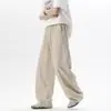 Nuevos Pantalones Curvos de Lino Imitación Estilo Chino para Hombre, Versión Delgada Primavera y Verano, Estilo Old Money, Pantalones Largos Casuales Sueltos de Pierna Ancha para Parejas