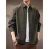 Camisa de Trabajo Simple Estilo Japonés Clásico Italiano para Hombre Primavera y Otoño Nueva Chaqueta Camisa Casual Retro para Hombre