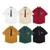Camisa con Bordado Jiayiku 2026 Estilo Vintage Americano, Elegante Camisa Profesional Casual de Manga Corta para Hombre