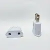 Enchufe adaptador de viaje redondo de suministro transfronterizo, cabezal adaptador de calibre estadounidense a estándar europeo, adaptador plano redondo convertidor de EE. UU.