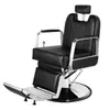 Silla de Peluquería de Acero Inoxidable Transfronteriza, Elegante y Giratoria, Silla de Corte de Pelo con Altura Ajustable para Salones de Peluquería, Taburete para Permanente y Tinte de Salón de Peluquería