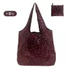 Bolsa de Tote de Compras Floral Grande de 190t en Stock de Gran Venta, Bolsa de Poliéster al por Mayor, Bolsa Plegable, Bolsa de Regalo Promocional