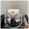 Moda a Cuadros Bloque de Color 2026 Nuevo Estilo Fresco y Elegante Bolso Cruzado de Hombro Único para Viajes Diarios Casuales Dulce y Lindo