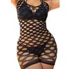 Ropa Interior Sentiment Europea y Americana Sexo Transfronterizo Sentido Cadera Falda Hueco Traje Tentación para Mujer Tirante Transparente Malla K307
