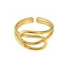 Anillo entrelazado francés de viento frío de moda网红 línea de marea cruzado anillo abierto al por mayor