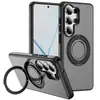 Adecuado para funda de teléfono Samsung Galaxy S26 Ultra, soporte de 360 grados, anticaídas, carcasa dura de PC engrosada, funda de teléfono con acabado mate
