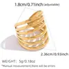 Anel nicho alta qualidade luxo leve ins embalagem joias linha feminina design espiral joias verão atacado transfronteiriço