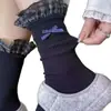 Calcetines de Cuadros de Encaje Versátiles Estilo Ballet Primavera y Verano Zapatos de Piel Estilo Miu Calcetines Medios Dulces y Lindos Estilo Girly Japoneses