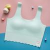 Roupa íntima respirável de secagem rápida e sem rastros de seda gelada para meninas, estudantes, ensino fundamental, ensino médio, sutiã de desenvolvimento para meninas, colete pequeno