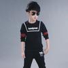 [Tops + Pantalones] Traje de Otoño para Niño Camiseta de Manga Larga para Niño Primavera y Otoño Traje de Moda de Dos Piezas para Niños Medianos y Grandes