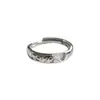 Anillo Versátil de Personalidad Plateado Galvanizado de Plata S999 de Alta Calidad para Mujer, Joyería de Anillo de Corona con Diamante de Seis Garras de Lujo Ligero