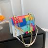 Bolsa Quadrada Pequena da Moda Tendência 2026 Novo Estilo Cor Simples e Única Blocos de Cor Bolsa de Ombro Bolsa de Mão Casual Bolsa Transversal para Mulheres