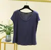 Camiseta sin mangas de modal para mujer, estilo coreano, primavera-verano, nueva, de manga corta, corte ajustado, talla grande, cuello redondo, holgada y versátil