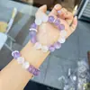 Pulsera Multitalismán de Citrino de Partículas Grandes de Cristal Natural Pulsera Regalo para Mejor Amiga Verano Amatista Nuevo Estilo