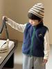 Colete de Fleece Infantil para Outono e Inverno, Colete Espesso para Meninos, Jaqueta Sem Mangas para Crianças Pequenas, Roupa de Baixo de Outono para Bebês
