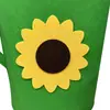 Contenedor de Almacenamiento Creativo de Fieltro con Forma de Tetera Cesta de Almacenamiento Gruesa de Fieltro Contenedor de Almacenamiento de Juguetes Infantiles Girasol
