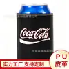 Mangas de Couro PU para Garrafas de Cerveja no Atacado em Estoque, Mangas Portáteis para Latas e Garrafas de Refrigerante ao Ar Livre, Mangas de Couro para Bebidas Enlatadas