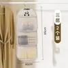 Bolsa Pendurável para Armazenamento de Meias, Saquinho de Malha para Roupa Íntima, Prateleira de Parede Multicamadas para Dormitório, Prateleira de Armazenamento Pendurável para Porta de Guarda-Roupa Sem Furos