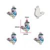 Accesorios para Joyería de Aleación con Goteo de Aceite DIY Colgante de Pájaro Gorrión Colorido Pulsera Llavero Colgante Decorativo W522