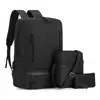 Mochila de hombre de tres piezas moda viaje negocio bolsa para computadora ocio estudiante de preparatoria bolsa de hombro venta al por mayor