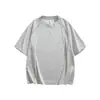 Camiseta Masculina de Algodão Puro Tie-Dye de Manga Curta Pesada para o Verão Tendência Design Americano High Street Camiseta de Meia Manga Cleanfit