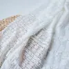 Tela de Cortina Blanca con Adorno de Encaje de Malla Fondo para Fotografía de Bodas Falda para Mesa de Comedor Tela para Ropa