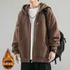 Sudadera Cardigan Pesada para Hombre Marca Americana de Moda Ropa para Hombre de Primavera y Otoño Tops de Pareja Chaqueta de Otoño Abrigo con Capucha