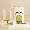 Tigela para gato tigela de comida para gato tigela dupla de comida para gato comedouro automático de água potável tigela para cachorro proteção integrada cervical suprimentos para animais de estimação