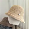 Sombrero de Cubo Simple y Elegante de Estilo Nuevo para Primavera, Sombrero de Pescador de Punto Hueco Multicolor para Mujer, Sombrero Versátil con Protección Solar para el Sol, Moderno
