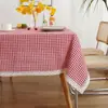 Tela de encaje de lino de algodón arte textil fresco y simple tela de cubierta rectangular para mesa de centro mantel para mesa cuadrada mesa redonda jardín de infantes