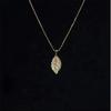 Tikki TikTok Ramas Doradas y Hojas de Jade Collar de Plata Esterlina 925 para Mujer Diseño Nicho de Hojas Cadena para Clavícula Moda Nueva de Alta Gama