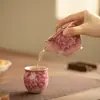 Jingdezhen Peonía Fengru Taza de Té Cerámica Juego de Té Piezas Abiertas Taza de Maestro Taza de Invitado Taza de Degustación de Té Hogar Juego de Té Kung Fu