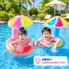 Soporta pedidos en lotes pequeños para asiento de natación plegable y portátil de material PVC para niños con parasol incorporado en forma de hongo