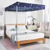 Mosquitero Tela Superior a Prueba de Polvo Tela Superior Negra A Prueba de Polvo A Prueba de Viento Cubierta Superior Estilo Princesa Dormitorio Cama Cubierta Superior Tela Una Pieza Hogar Cama Doble