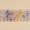 Shuiyun Joyería Vidrio Imitación Cristal Cuentas Redondas Amarillo Torre Cristal Amatista Cuentas Sueltas Accesorios Pulsera DIY Joyería
