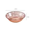 Nuevo Plato de Fruta Transparente en Stock para Uso Doméstico, Charola de Fruta para Mesa de Café en Sala de Estar, Plato de Lujo Ligero para Bocadillos y Dulces, Venta al por Mayor desde el Fabricante