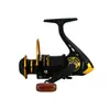 Carrete de pesca YUMOSHI serie JX, rueda de pesca, caña de mar, rueda de pesca, caña de balsa, rueda de pesca en arenisca, carretera, negro y dorado
