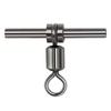 Cabeza de Cobre Anillo Divisor de Tubo de Cobre Gancho Divisor Giratorio en Forma de T de Tres Puntas Accesorios de Pesca Set de Accesorios para Línea de Pesca en Mar