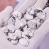 Puesto Ambulante Suministro Colgante Natural de Ágata de Cuarzo Rosa con Forma de Corazón Colgante de Collar Corazón Melocotón Joyería para Hombres y Mujeres Venta al por Mayor Accesorios de Corazón