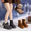Botas de Algodão Dobráveis de Inverno 2026 Botas Curtas Cano Curto Fivela de Cinto Botas de Neve Femininas Quentes Podem Ser Usadas de Duas Maneiras Pelúcia Moda Solado Grosso