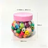 Contas artesanais infantis, contas soltas, contas coloridas de tamanhos variados, acessórios para pulseiras DIY, contas de madeira para artesanato de jardim de infância