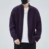 Chaqueta de cárdigan de punto con cuello alto para hombre, nuevo estilo de primavera, otoño e invierno, suéter casual holgado para parejas, moderno