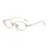Gafas Falsas Réplica Ultraligeras de Titanio Puro 55 Ojo de Gato Anti Luz Azul para Mujer Estilo Old Money de Alta Gama Fade98727