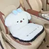 Nuevo cojín para asiento de coche de una sola pieza de felpa de Blue Rain, un cojín de asiento de coche engrosado de invierno, un lindo cojín de asiento de coche todo en uno