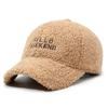 Outono e inverno novo chapéu de lã de cordeiro moda feminina all-match pelúcia boné engrossado quente algodão boné de beisebol