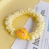 Corda de cabeça de menina de cor doce, fofa, anel de cabelo intestinal pequeno, estilo coreano, bola, corda de cabelo, desenho animado, joia, estilo japonês