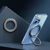 Soporte de Anillo para Dedo Magnético Totalmente Metálico Adhesivo, Imán Fuerte, Antideslizante, Ángulo Ajustable, Soporte Portátil para Teléfono