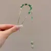 Grampo elegante e versátil de ginkgo para cabelos finos, grampo em U de nicho para a parte de trás da cabeça, grampo em forma de crescente