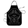 Delantal Impermeable Transfronterizo Amazon Personalizado Creativo Calavera de Diablo Estampado Delantal Anti-Manchas para Barbacoa al Aire Libre